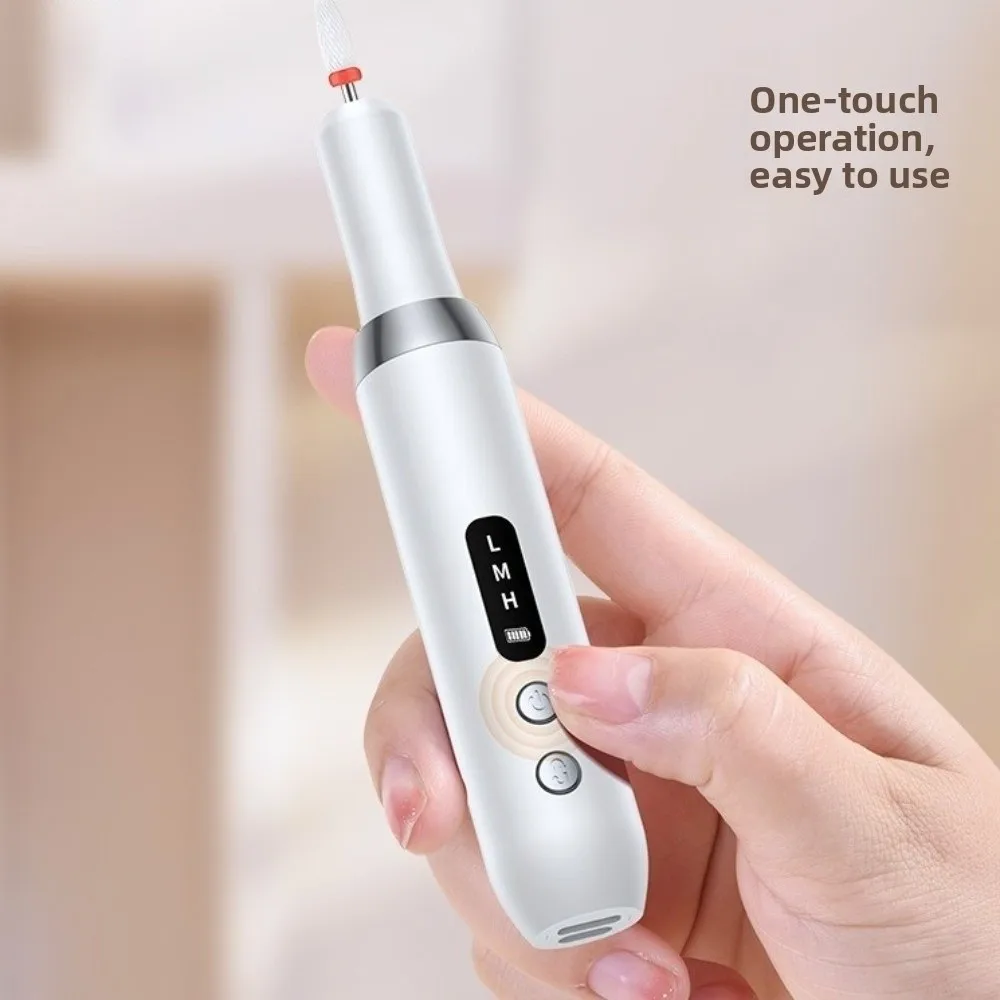 

Rechargeable Electric Nail Polisher Included Drill Bits Low Noise Manicure Machine Dead Skin Removal Sanding File Pen Nail Salon