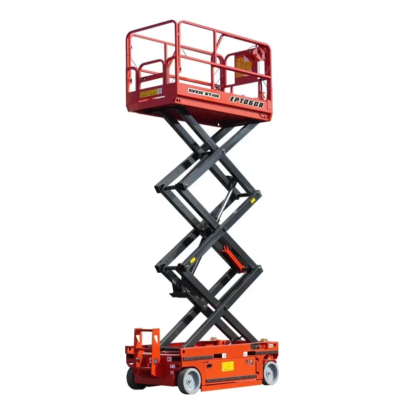 New Electric Aerial Work Hydraulic Scissor Lift Wheeled Mobile Scaffold Movable Hoist Construction Lifter Platform