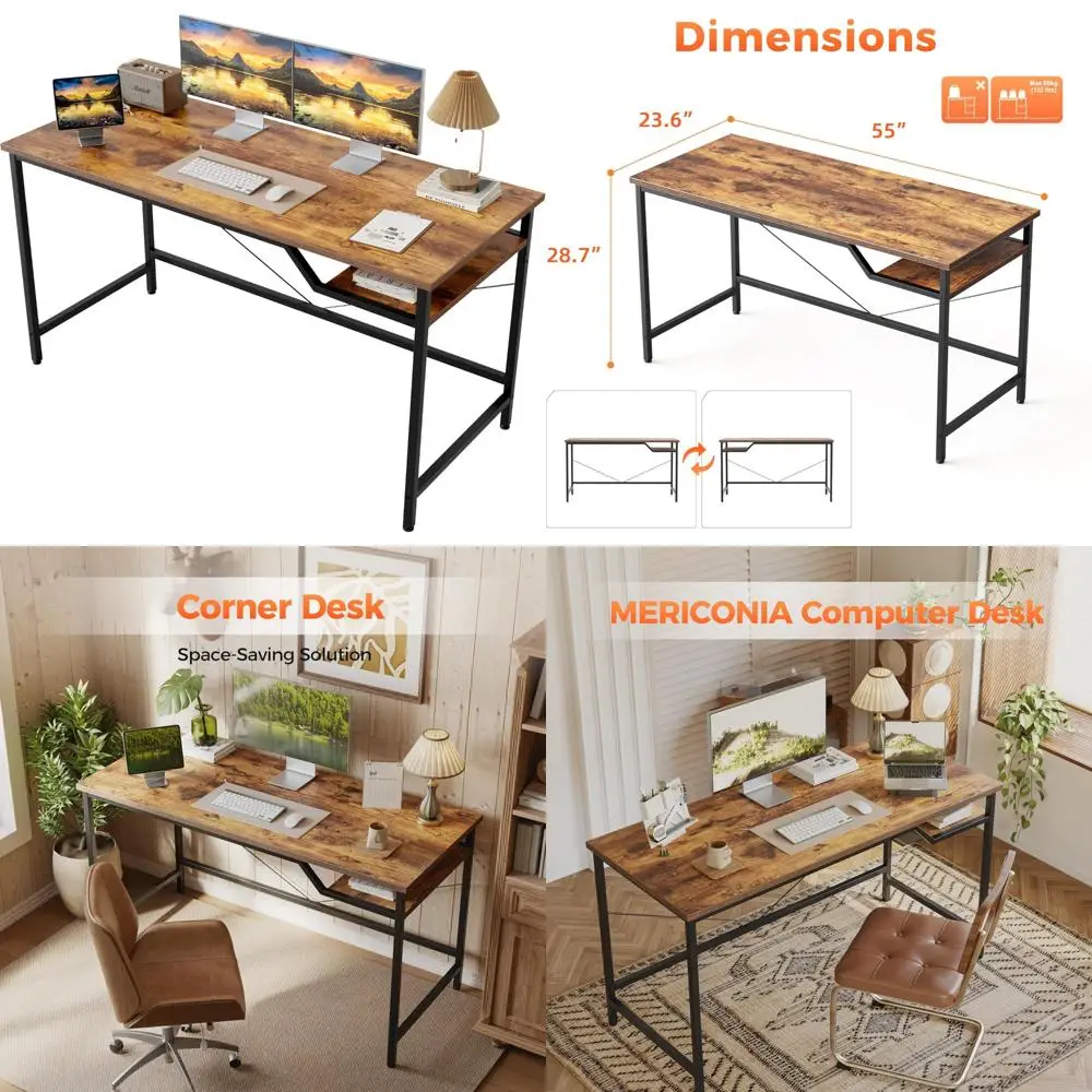 Compact gamingbureau 55x24 - Modern minimalistisch thuiskantoor voor kleine ruimtes, ideaal om te studeren en schrijven