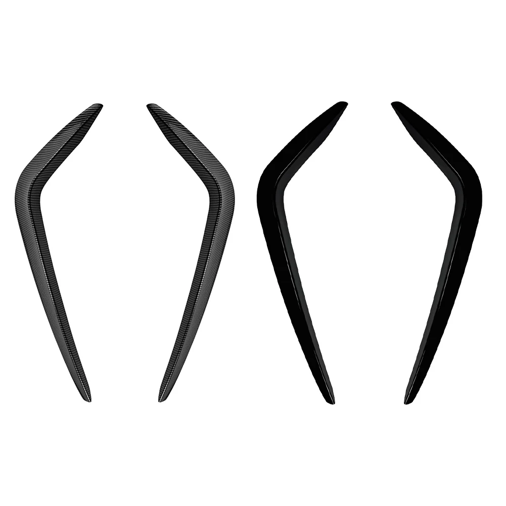 2PCS Front Bumper Splitter Wind Fog Lamp Frame Cover For Skoda Superb MK3 2015-19 Texture Car Exterior Mouldings Trim Accessorie