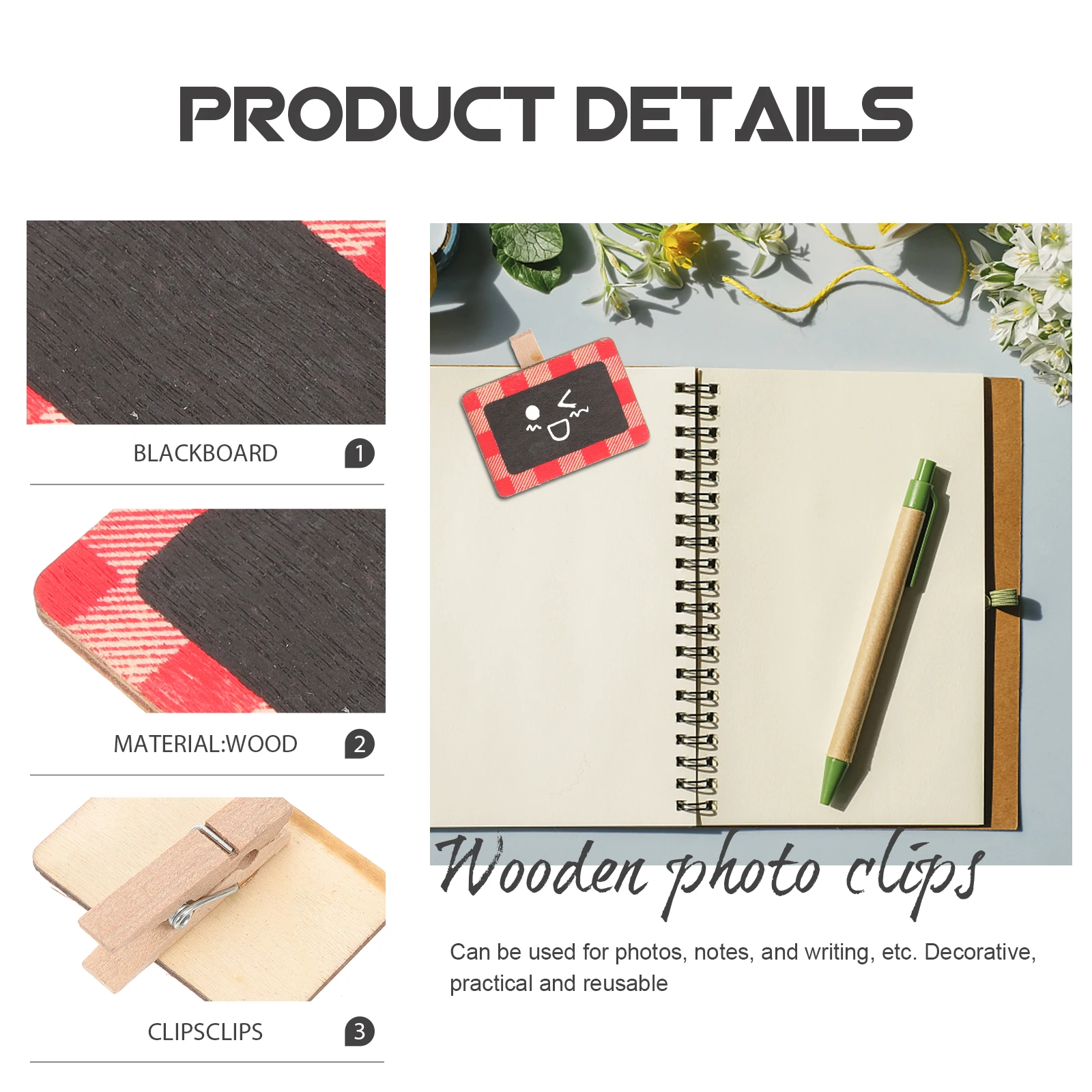 

20 шт. маленькие деревянные зажимы для доски, зажимы для классной доски, мини-прищепки для поделок