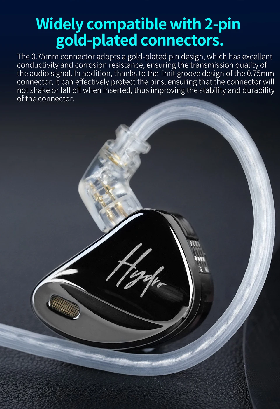 CCA-Hydro Kopfhörer mit Hybrid-Treiber, In-Ear-Kopfhörer mit Kabel, Tuning-Schalter, Geräuschisolierung, Headset mit abnehmbarem Kabel – Detail 11