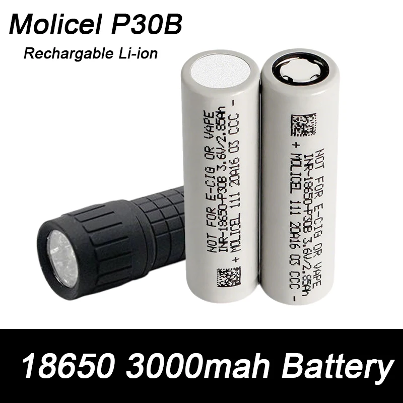 

Оригинальные аккумуляторы Molicel P30B INR 18650 3000 мАч 30А, перезаряжаемые литий-ионные, новые, класса А, для аккумуляторных блоков электроинструментов.
