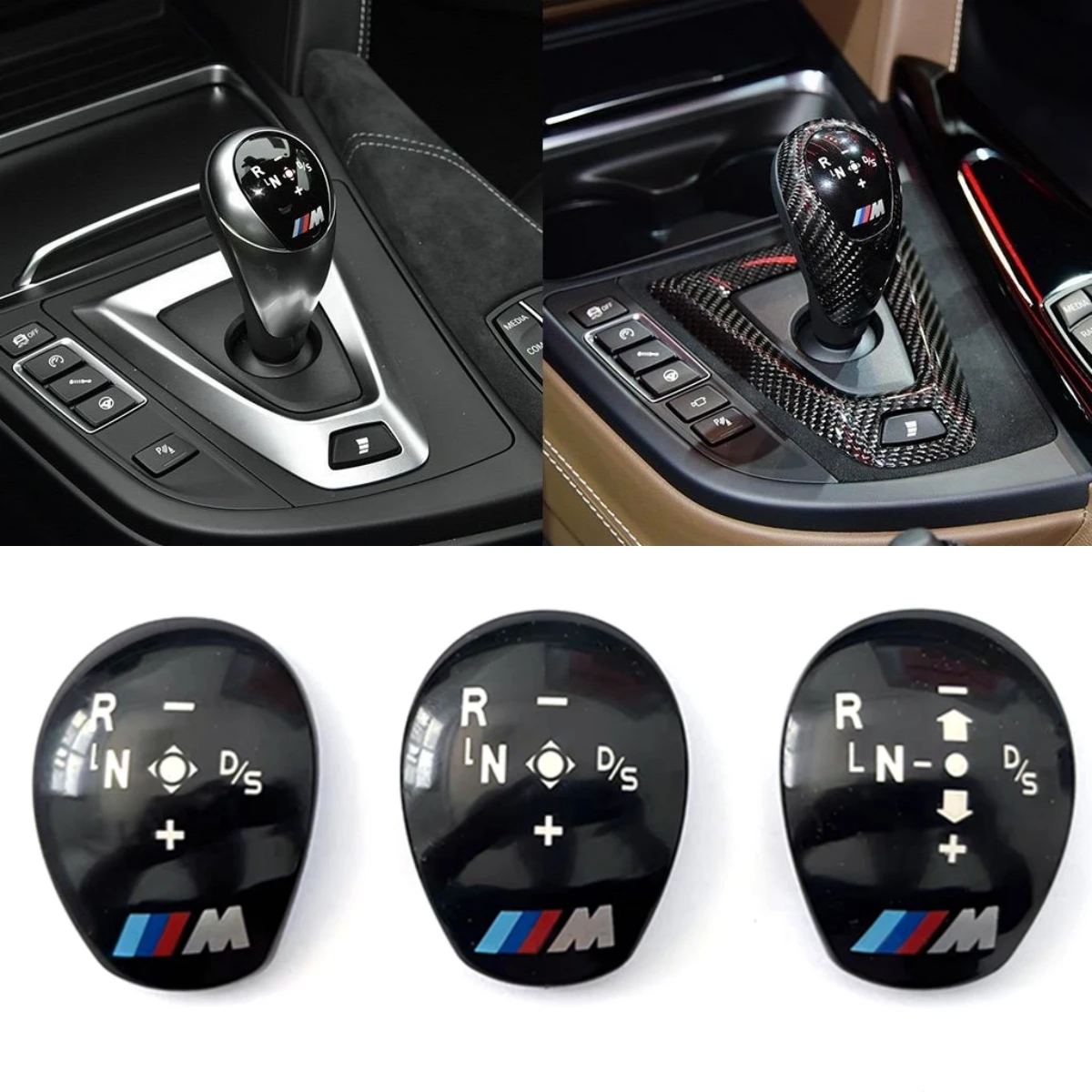 

For BMW M Emblem M1 M2 M3 M4 M5 M6 F80 F87 F82 F82 F10 E90 E92 E93 Auto Gear Shift Knob Cover Panel Patch