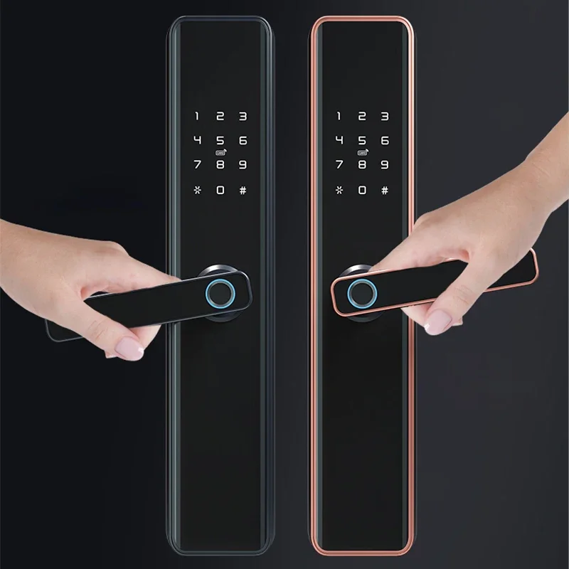 Smart Door Lock Tuya Wifi Smart Fingerprint Cerradura Inteligente Digital Safe Door With Camera Lock For Home