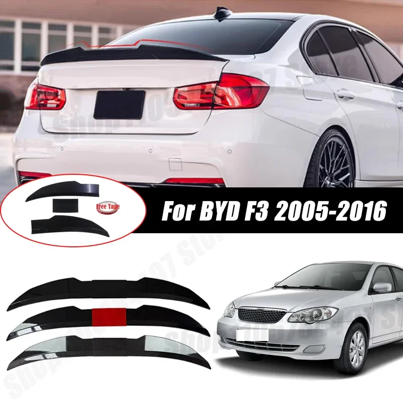 3pcs Sedan Rear Trunk Spoiler For BYD F3 2005-2016 Adjustable DIY Modified Trunk Spoiler Automotive Accessories