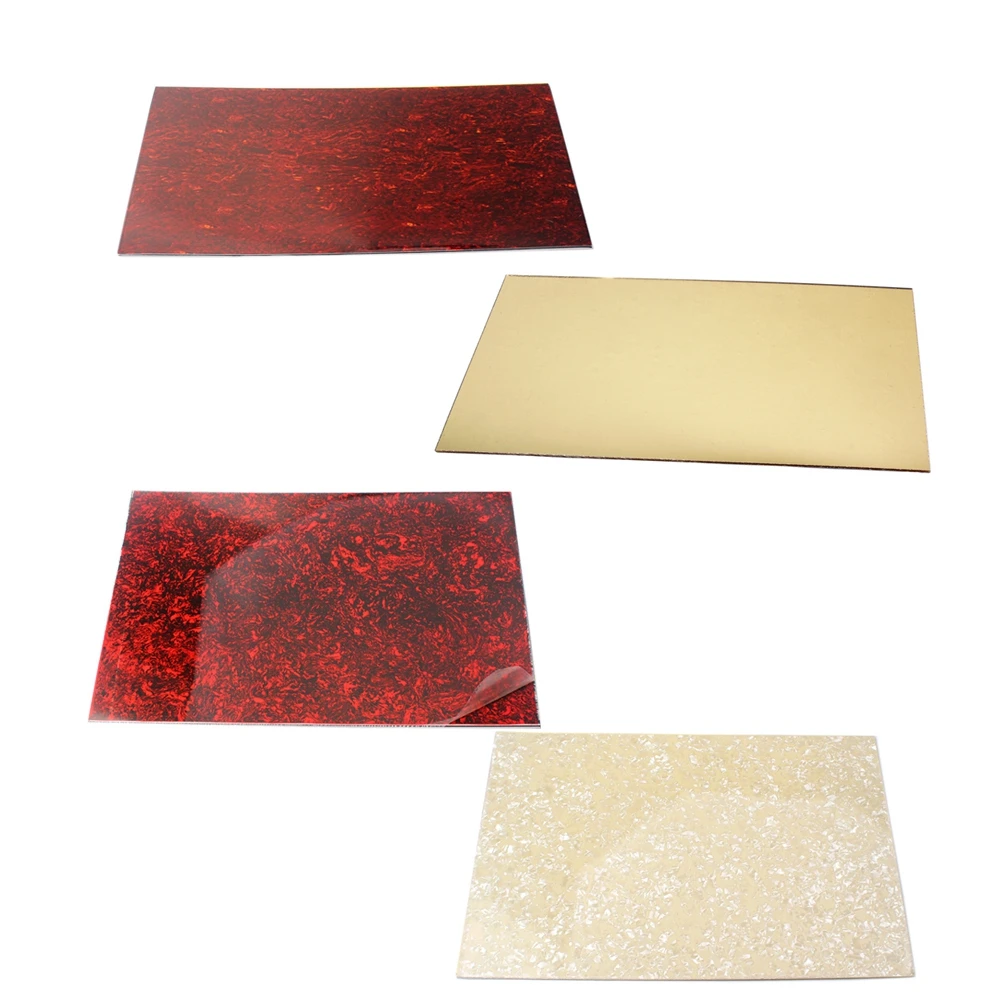 Pickguard en coquille de tortue rouge 44x29cm, plaque vierge en Pvc acrylique, résistant à l'usure, Protection contre les rayures pour guitare acoustique, bricolage