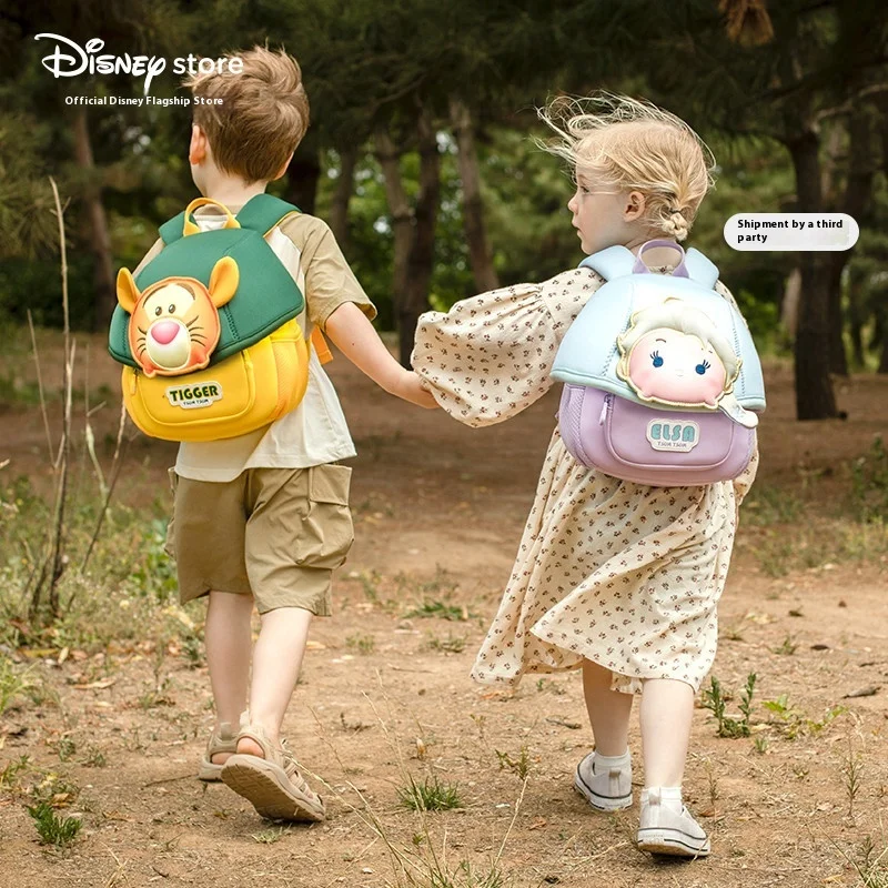 Disney Cute Trendy Backpack Elsa Mickey Minnie kindergarten Mickey Children's Backpack Boys and Girls going out for outings gift