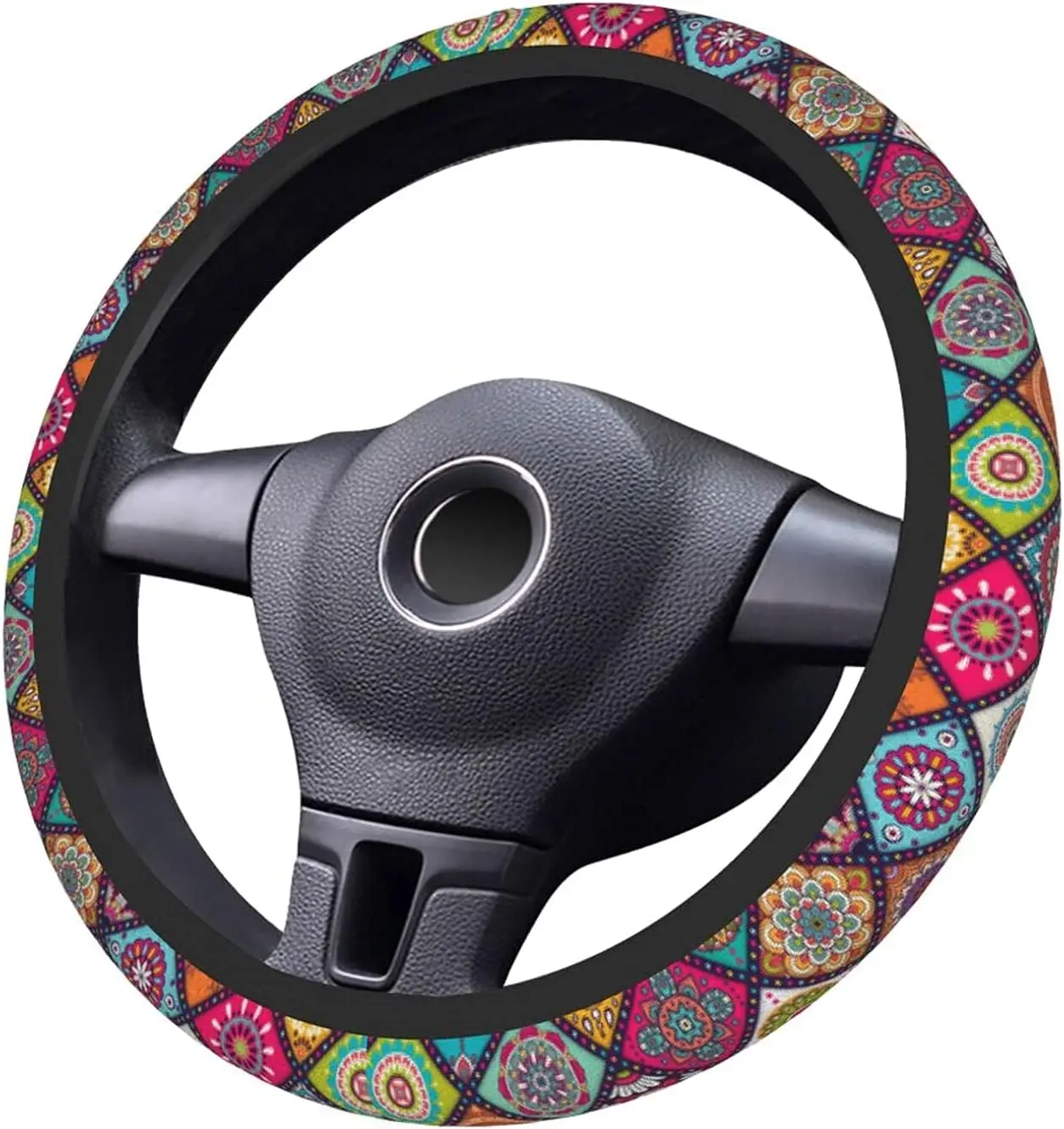 Mandala Cute coprivolante 15 pollici per donna Girl Car SUV accessori divertenti copriruota Auto Wrap Decor Covering