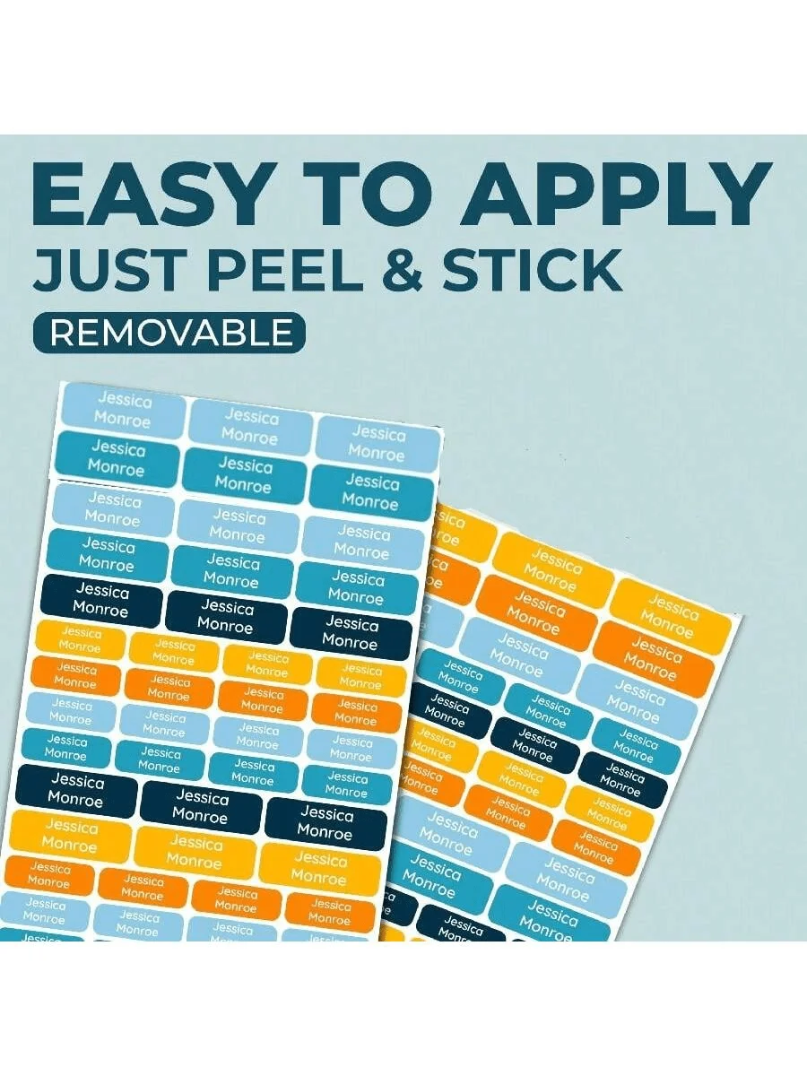 Custom Waterproof Kids' Daycare Labels (120 Pcs) - Personalized Tags for Clothes, Bottles, Backpacks & School Supplies