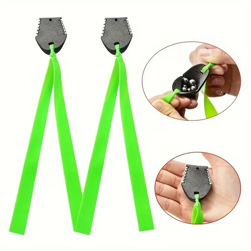 Large Capacity Tensile Resistant Slingshot Flat Rubber Band - Foldable Wide Elastic Band Assembly Accessories For Outdoor