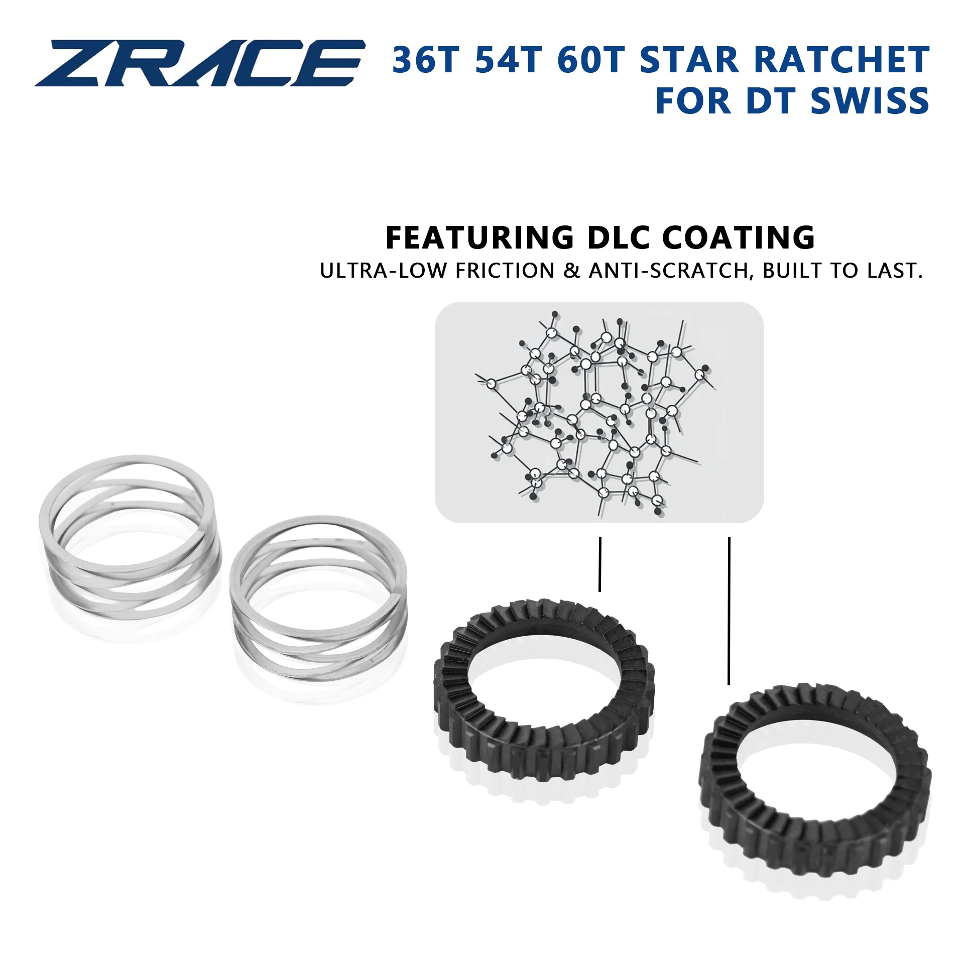 ZRACE Star Ratchet DLC Coated 36T 54T 60T Upgrade Service Kit for