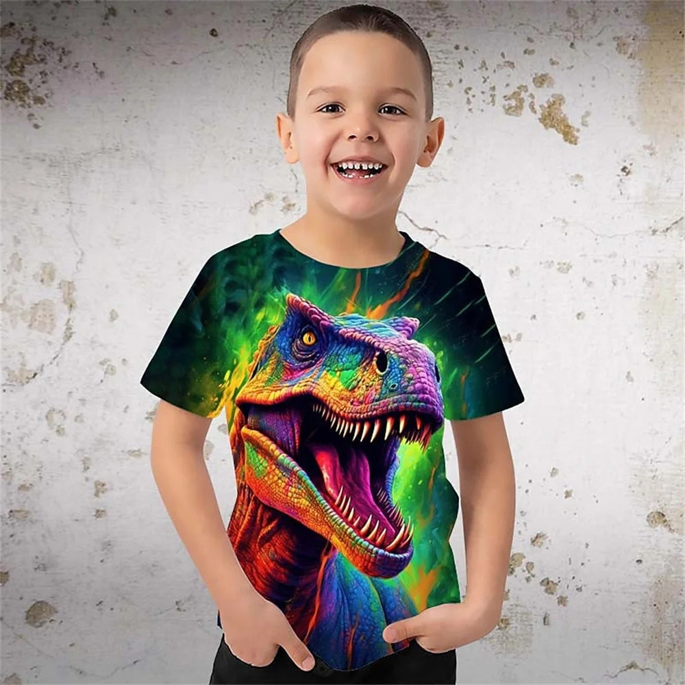 Desenhos animados impressos em 3D infantis, camisetas casuais, presente de aniversário, roupas de bebê, meninos, meninas, crianças, engraçado, verão, 2024