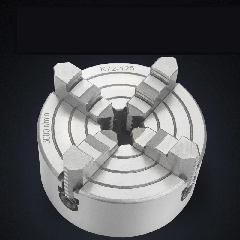 4-Jaw bubut Chuck K72-160/200/250/320/350/400 independen reversibel rahang logam bubut Chuck Turning mesin aksesoris