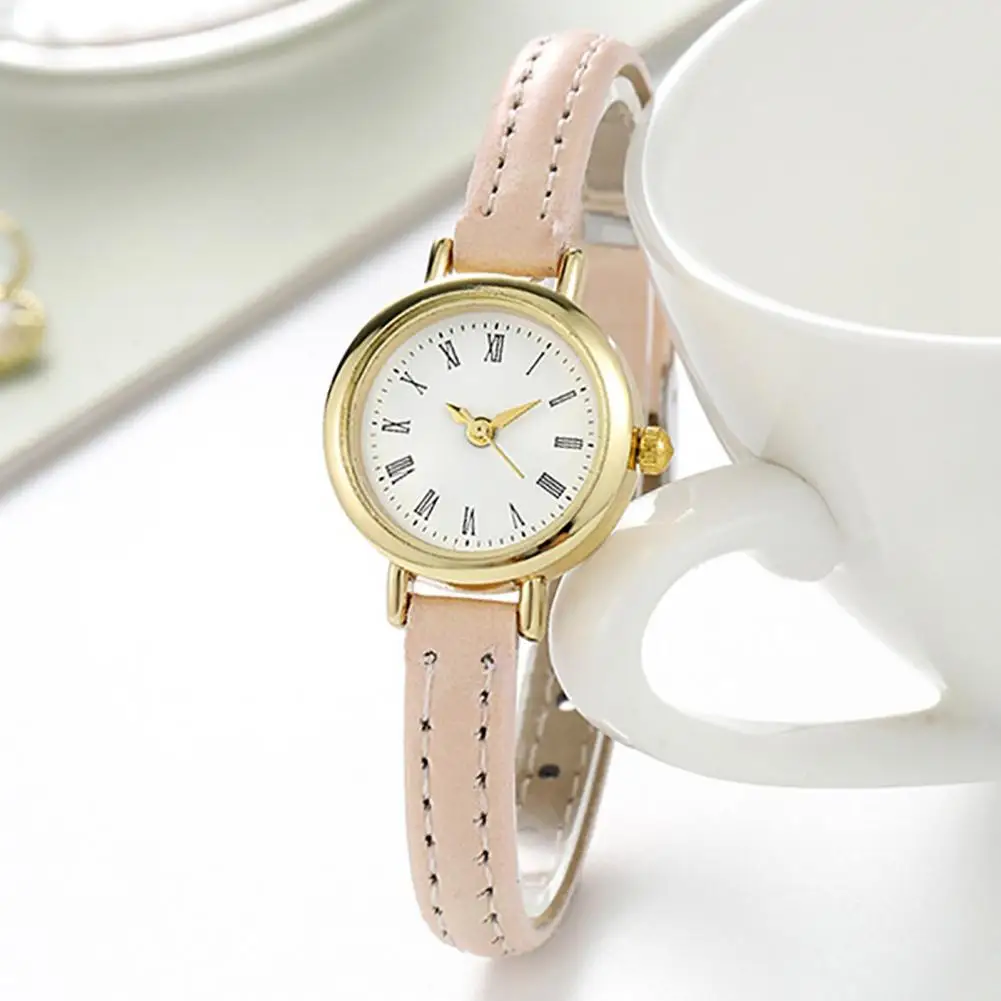 Montre à quartz vintage ultra-petit pour femme, bracelet fin précis, décoration de cadran délicat, alliage, style académique, accessoire