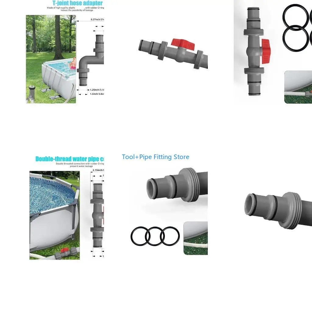F92B Interconnecting Coupler with Rubber O Rings for Home Outdoor Swimming Pool