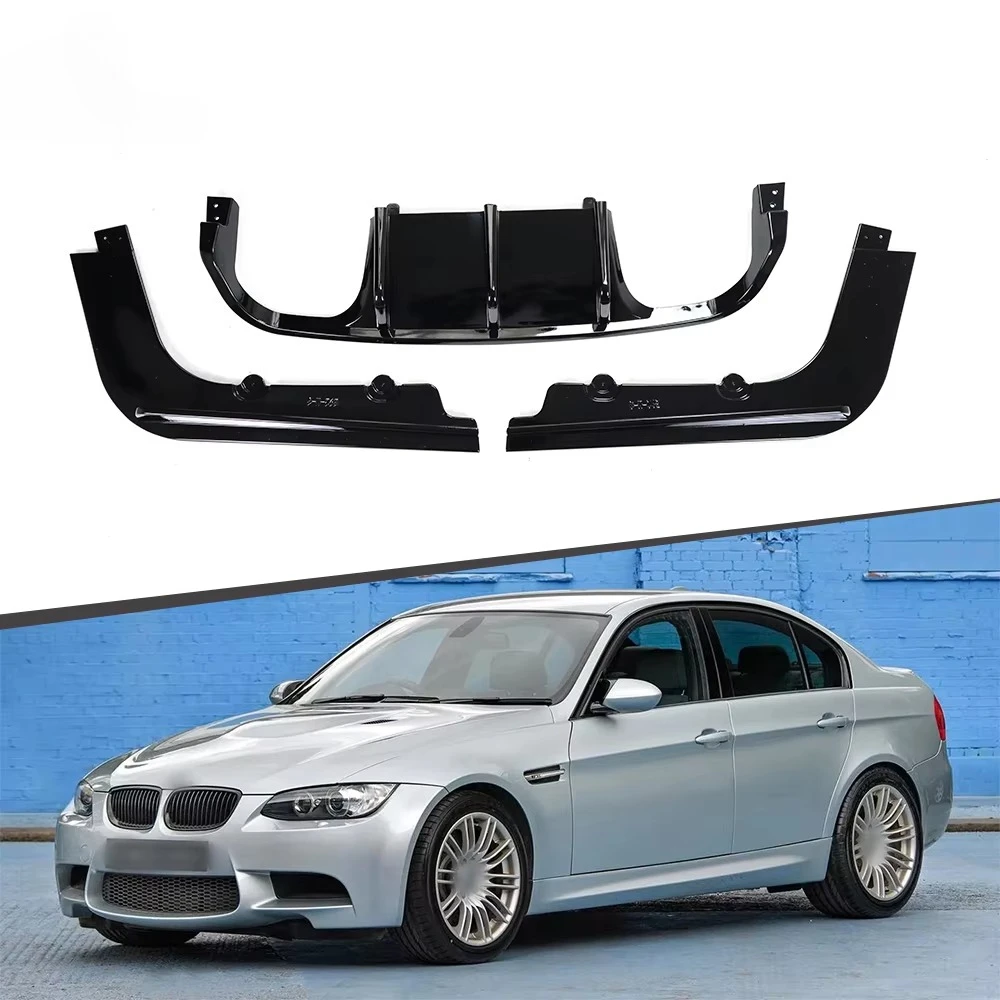 

Body Kit ABS Glossy Black M3V Style 3PC Rear Bumper Diffuser Fit for BMWS E92
