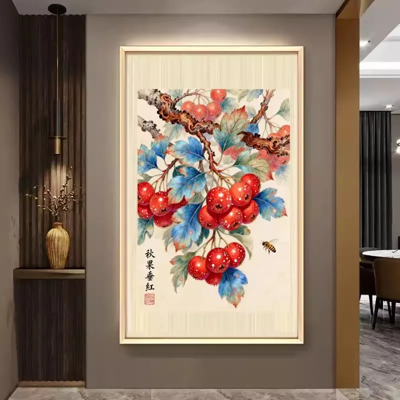 

Наборы для вышивания крестиком в китайском стиле с принтом (фрукты), 9CT, 11CT, для рукоделия и домашнего творчества