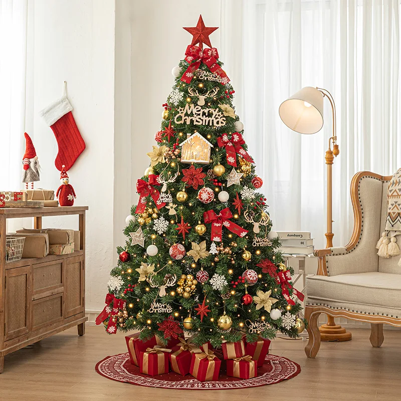 New Large Christmas Tree Home Luxury Light Luxury Ins Style Simulated Tree Luminous Christmas Decoration Floor Decoration