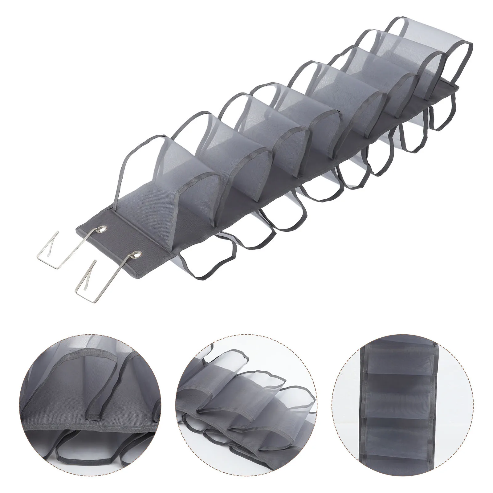 

1Set Towel Hanging Organizer Bag with Multiple Grids for Closet Bathroom Kitchen Storage T-Shirt Leggings Shirt Sundries Hanging