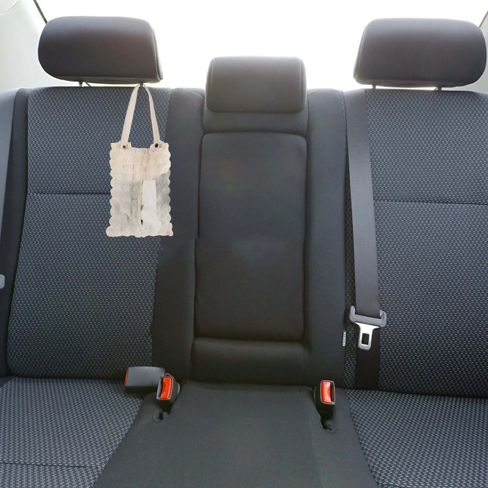 

Puff Car Tissue Box Cute Paper Towel Holder Large Capacity Quick Dispensing Elegant Design Backseat Headrest Travel for Car