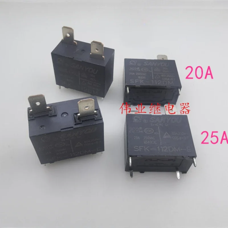 

（Brand-new）1pcs/lot 100% original genuine relay:SANYOU Relay SFK-112DM SFK-112DM-E Air conditioning relay 4pins 20A 25A