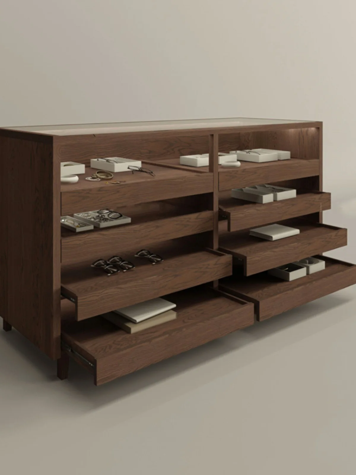 Clothing Store Nakajima Taiwan Locker Display Cabinet Multi-layer Display Rack Cabinet Clothing Store Jewelry Store