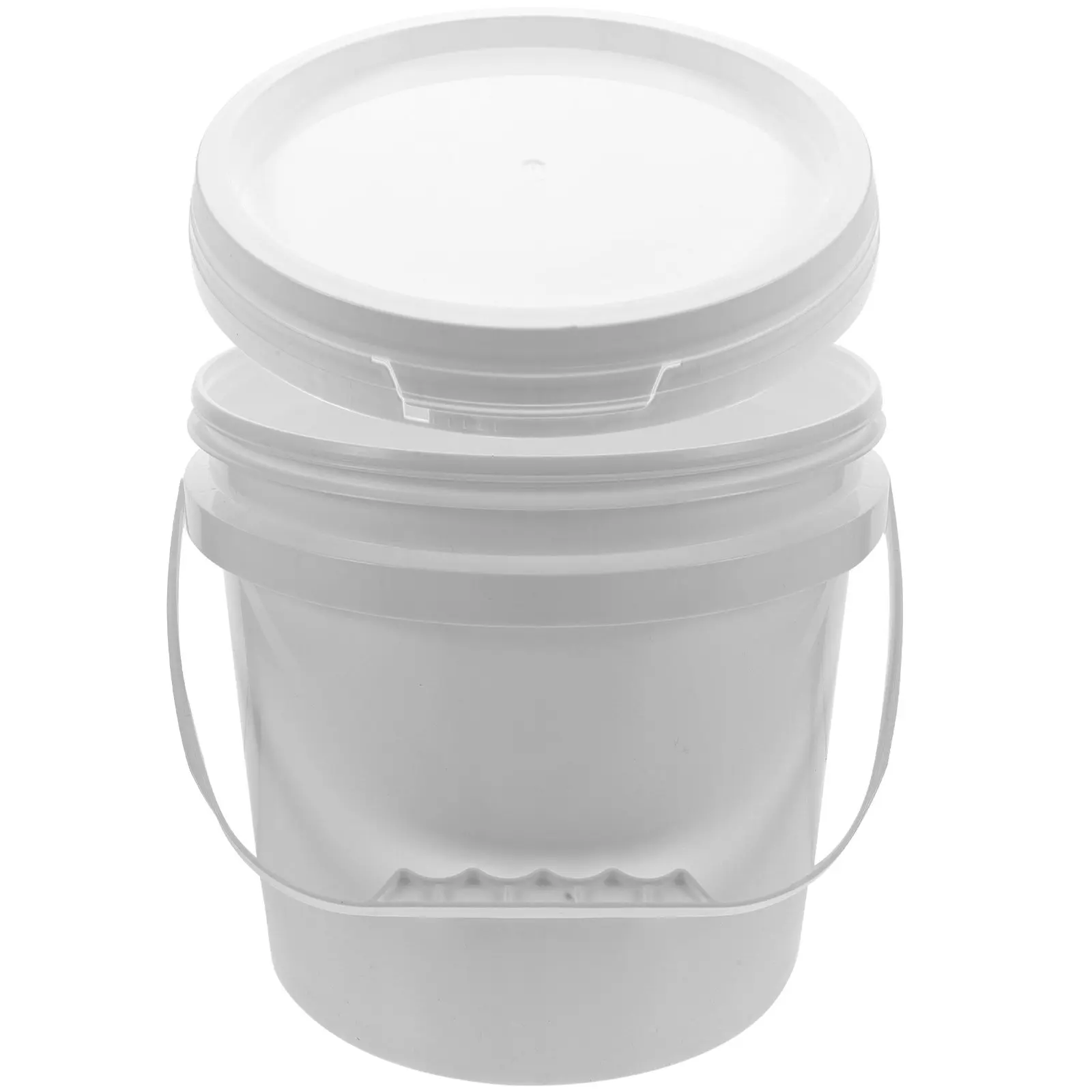 食品グレードのプラスチック製ペイントバケツ、気密密閉保存容器、厚くて耐久性のある丸型バケツ、蓋とハンドル付き、ペイント混合用