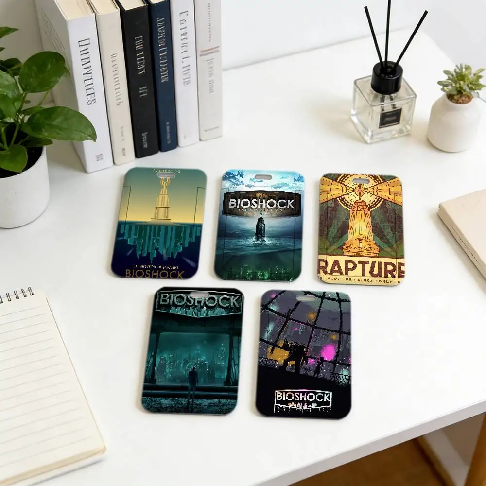 

Держатель для карт BioShock с ремешком на шею, чехол для студенческого пропуска, подвесная сумка для карт, держатели для ID-карт, подарки