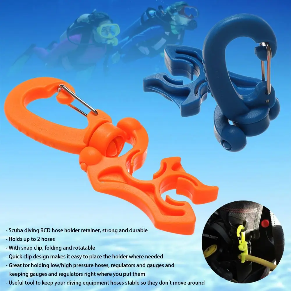 PVC Snorkeling Parts Diving Accessories Respiratory Regulator Clamp Hose Holder Clip Scuba Diving Buckle Regulator Double BCD