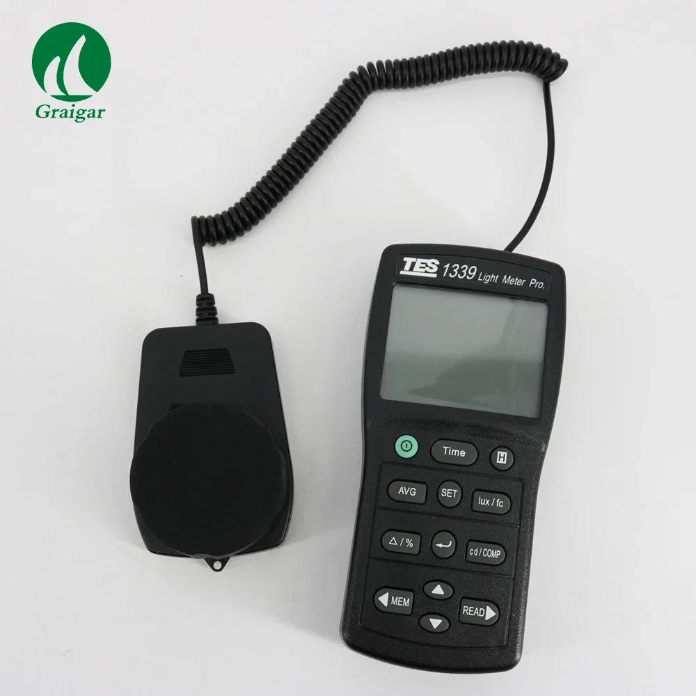 TES-1339 Digital Light Meter cahaya bercahaya fluks Meter TES1339