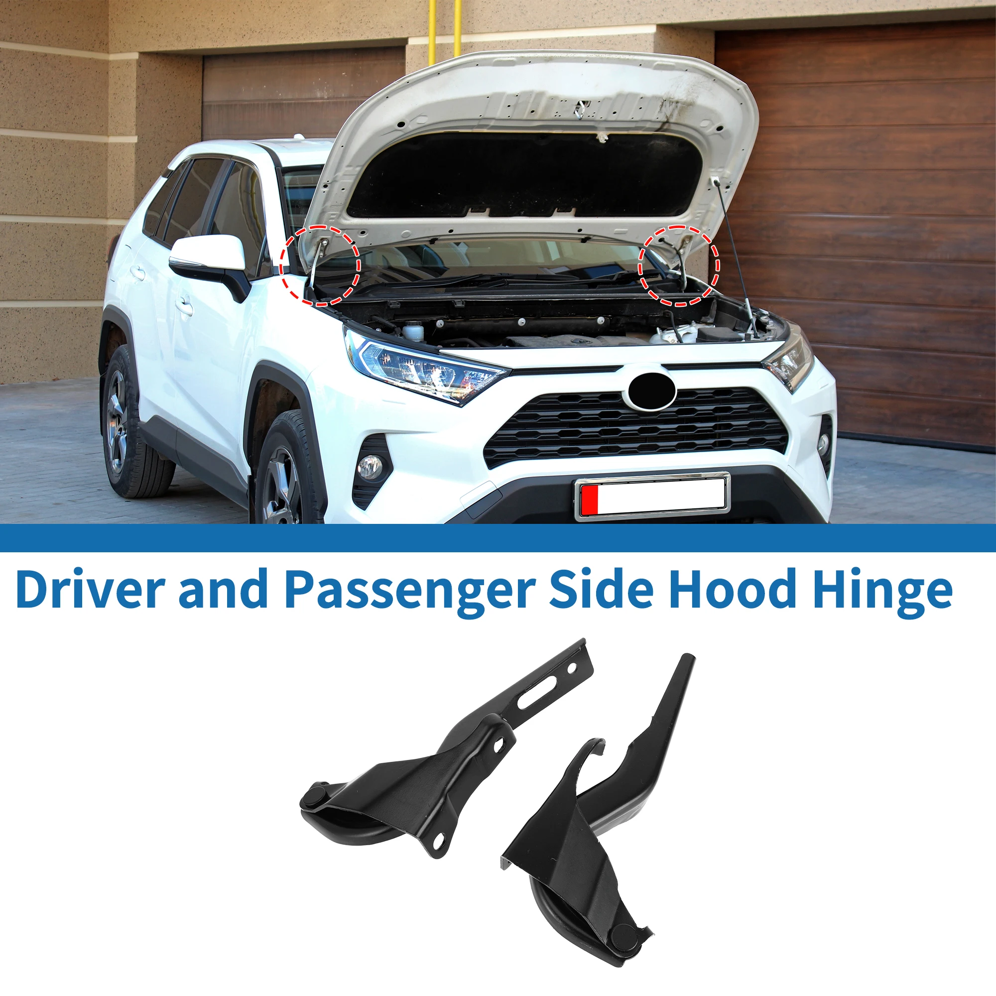 

UXCELL Hood Hinges for Honda CR-V 2007-2011 Front Driver and Passenger Side Front Bonnet Bracket Black 1 Pair