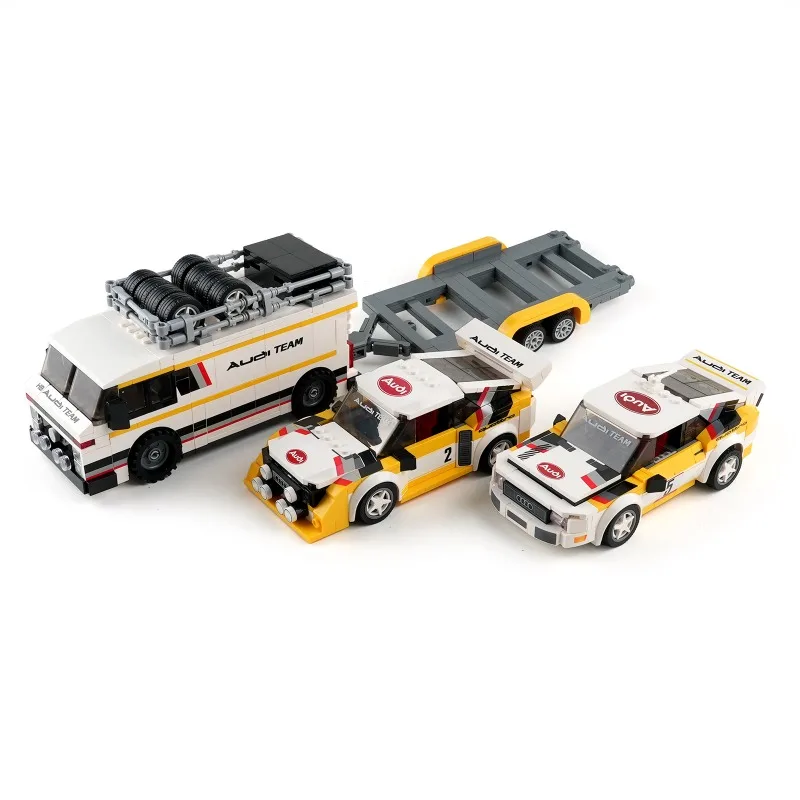 Kit de construcción del equipo PB8812 City WRC, escala 1:32, juego de carreras 3 en 1, 1362 Uds., camión técnico S1, remolque, juguete, regalo de Navidad para chico