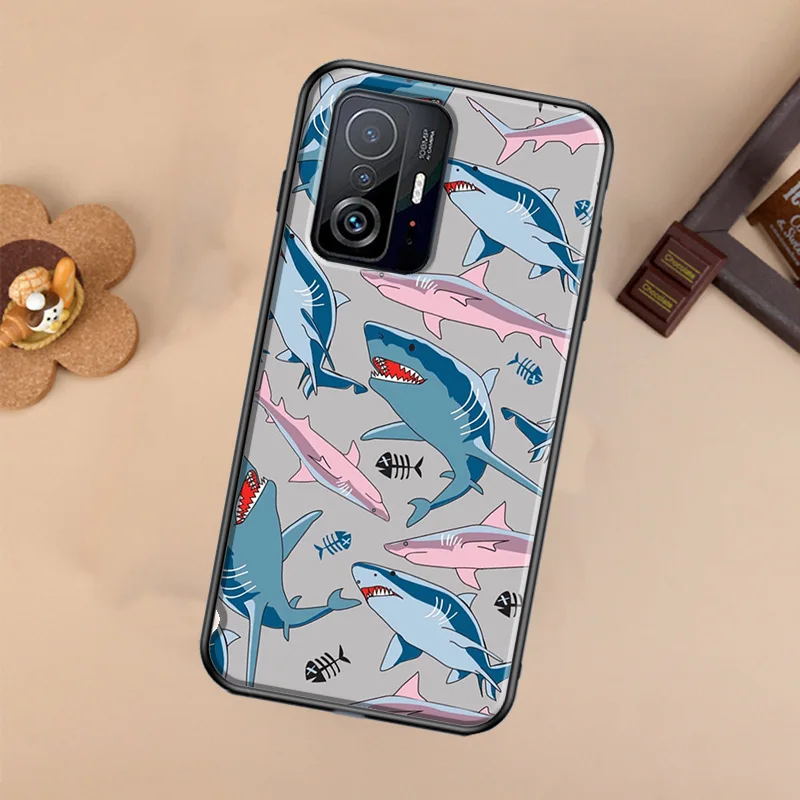 Ferocious Shark Animal For POCO X5 X4 X3 F5 Pro M4 M5s F3 F4 GT C40 Phone Case For Xiaomi 12T 11T 13 Pro 12 Lite