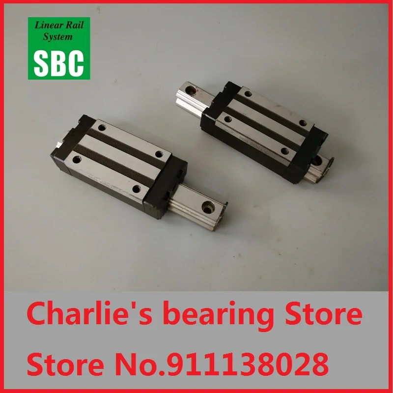 Korea SBC linear guide bearing slide SBG20SLL-C match with 220mm length rail for engraving machine accessories slider