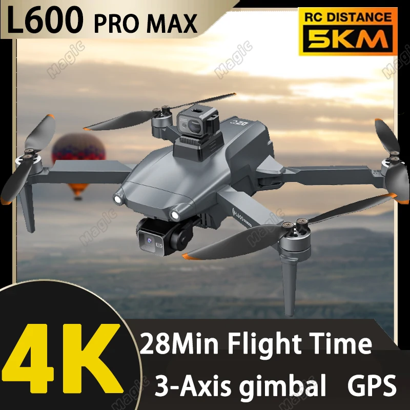 L600 PRO Max dron trójosiowy antywstrząsający Gimbal 4K kamera HD GPS bezszczotkowy 360 ° unikanie przeszkód Quadcopter fotografii lotniczej