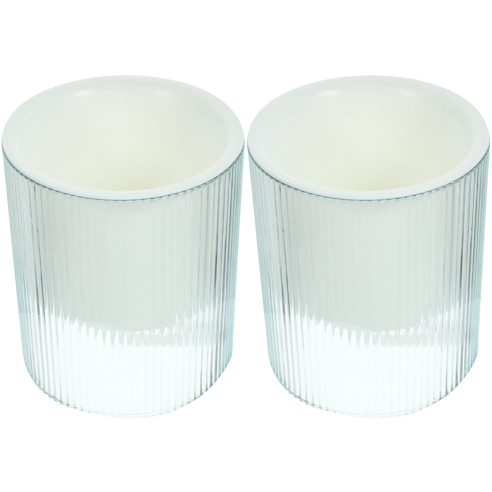 

2Pcs Plant Pot Transparent Plastic Self-Watering Planter for Indoor Outdoor Garden Succulents Vegetables Cotton Rope