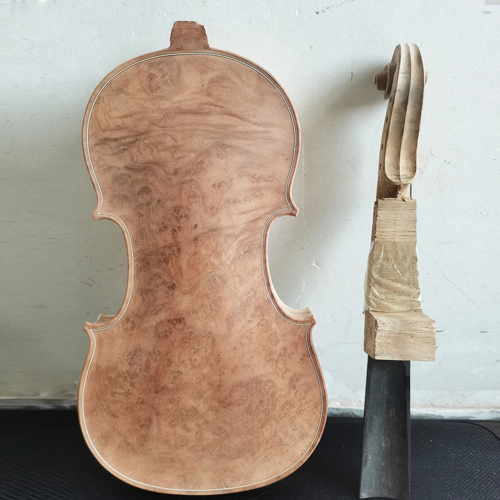 upscale Unfinished Violin 4/4 White blank handmade bird eye maplesolid wood violin 3/4 violino stringed instrument free shipping