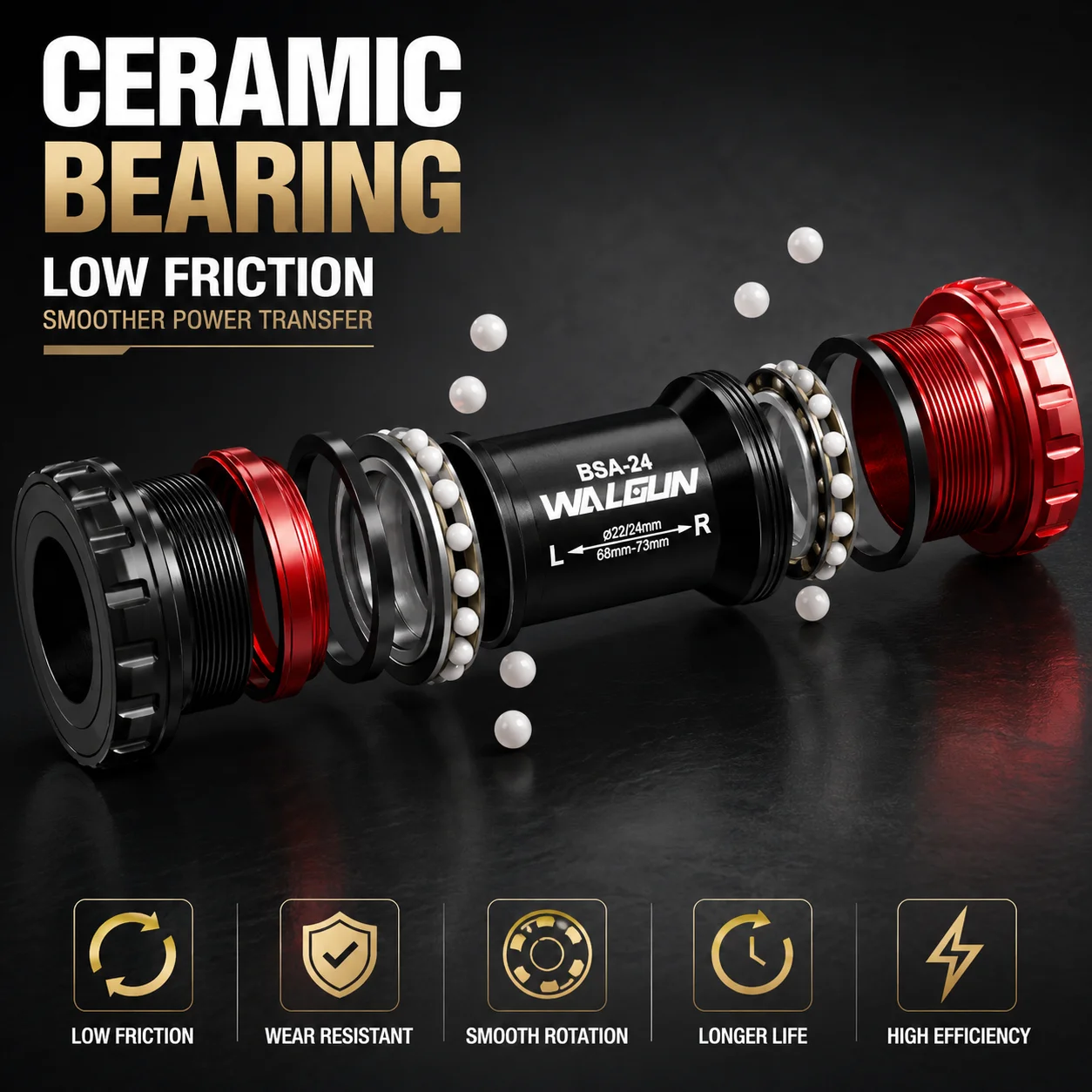 WALGUN BSA24 Ceramiczne suport – Ceramic Bearing Bottom Bracket Bb86 recenzja i cena