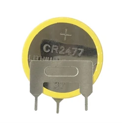 3PCS/LOT High Capacity CR2477 2477 3-pin Button Cell Batteries With  Vertical Welding Foot For Rice Cooker