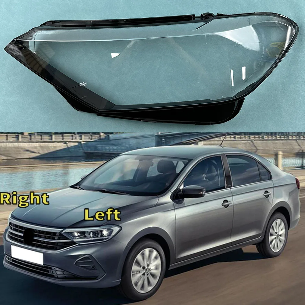 For Volkswagen VW Polo Russian Version 2020-2022 Lamp Shade Headlamp Shell Transparent Lampshade Headlight Cover Lens Plexiglass