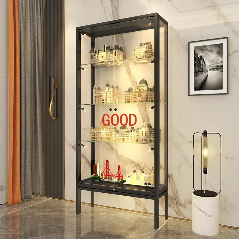 High-end light luxury boutique wine cabinet with lock display cabinet jewelry