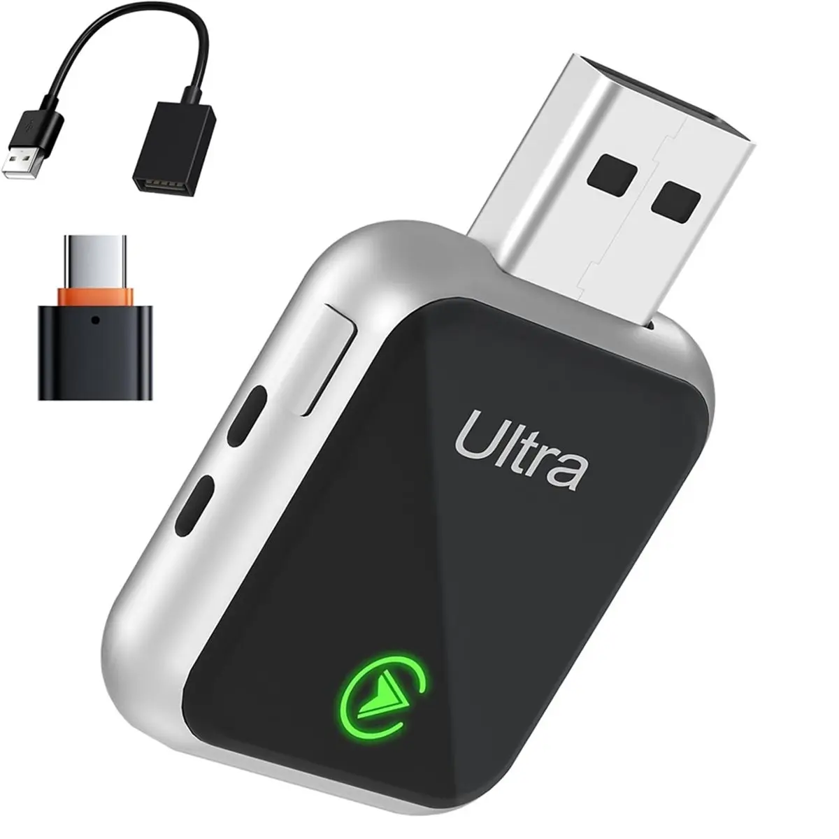 A48U CarPlay Wireless Adapter,Mini USB Design for Cars with Wired CarPlay,Plug and Play,Fast and Stable Connection for