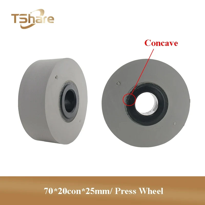 

10PCS 70*18/20con*25mm Conveyance Press Wheel Rubber Upper Pressure Smooth Roller for HOMAG Edge Banding Machine