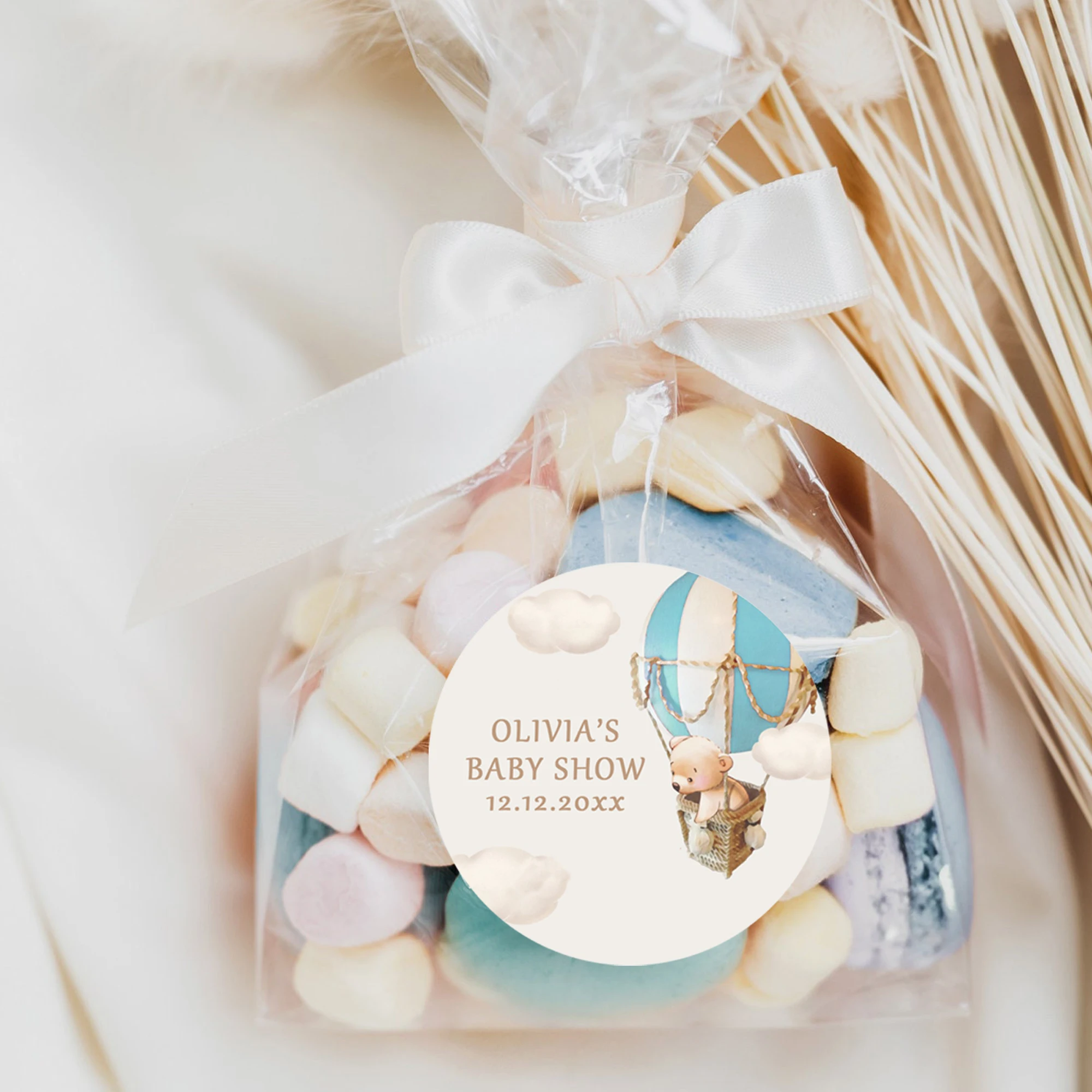 50 шт., наклейки на крещение, мультяшный подарок на день рождения, имя воздушного шара, зоопарк, школа, Сейсо