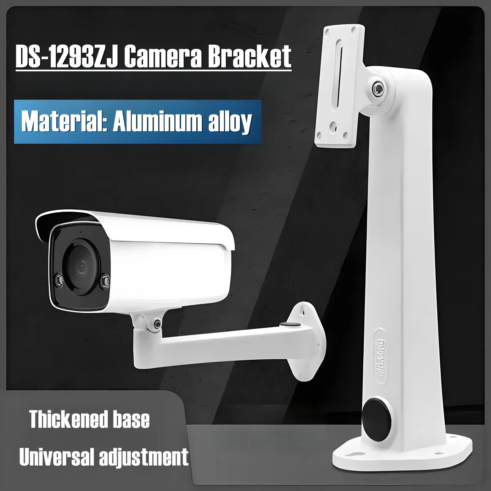 

Wall Mount Bracket For Surveillance Security CCTV Bullet Camera 360° Adjustable Bracket Aluminum Alloy IP Camera Holder Stand