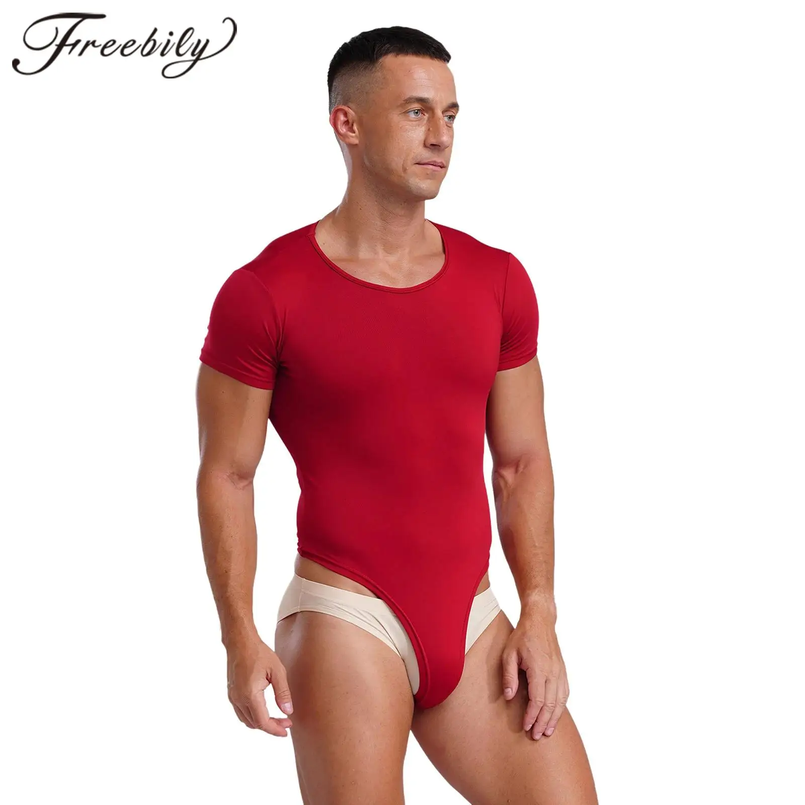 

Мужской спортивный комбинезон для йоги, акробатика, художественная гимнастика, комбинезон для бодибилдинга, фитнеса, облегающий купальник на пуговицах с промежностью