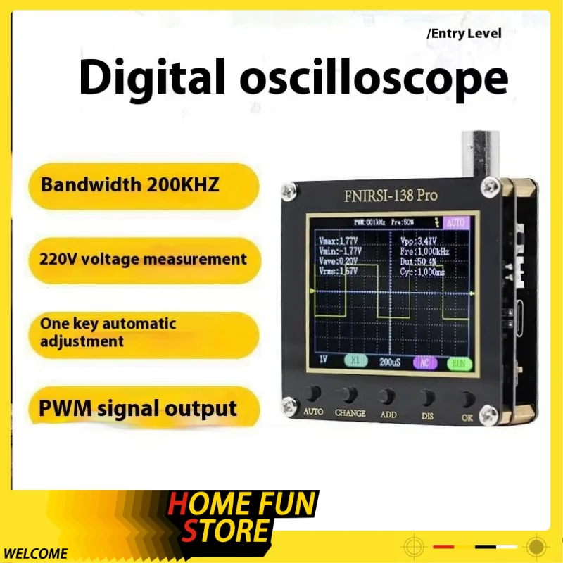 Fnirsi Dso138pro Digital Oscilloscope Electronic Learning Portable Kits Handheld Automotive Oscilloscope Custom Instrument Tools