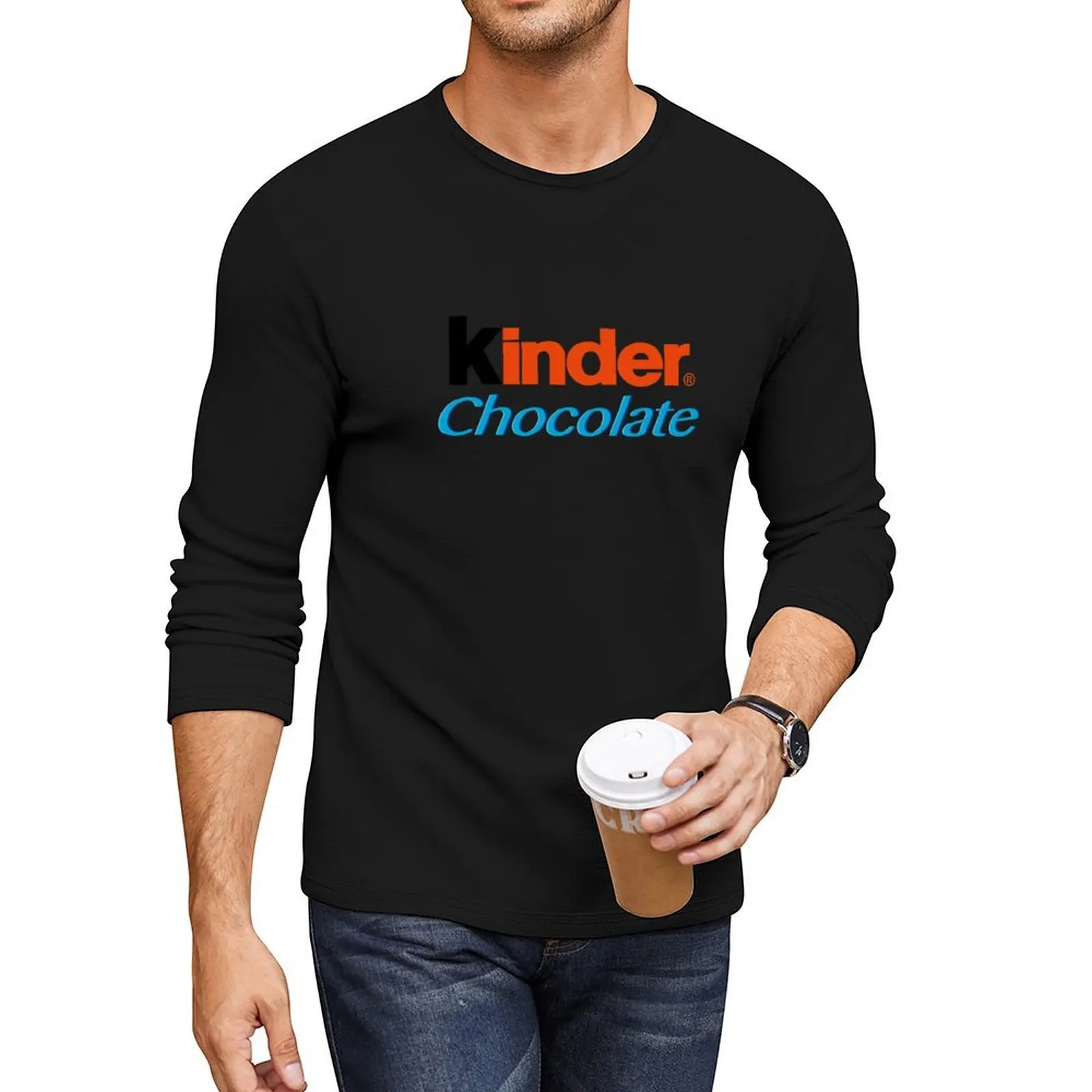 Camiseta larga Chocolate Kinder, ropa estética, camisetas gráficas, camisetas para fanáticos de los deportes, camisetas bonitas para hombres