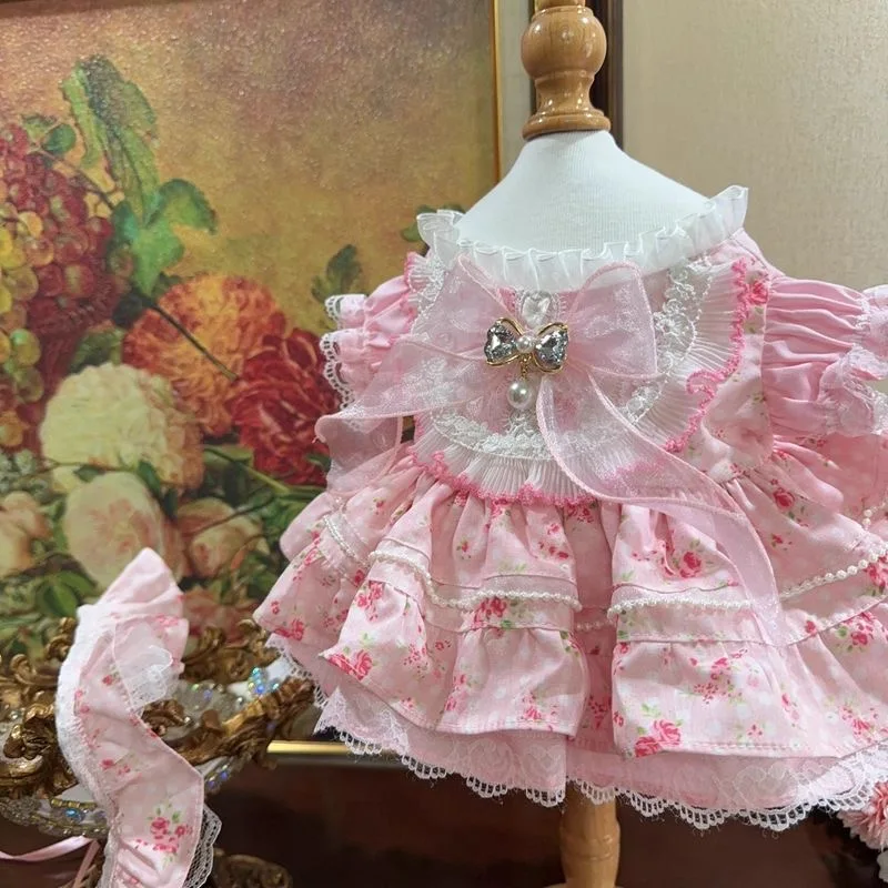 Vestiti per bambole in cotone stile rosa-dolce 15CM 20CM 40CM Spedizione gratuita